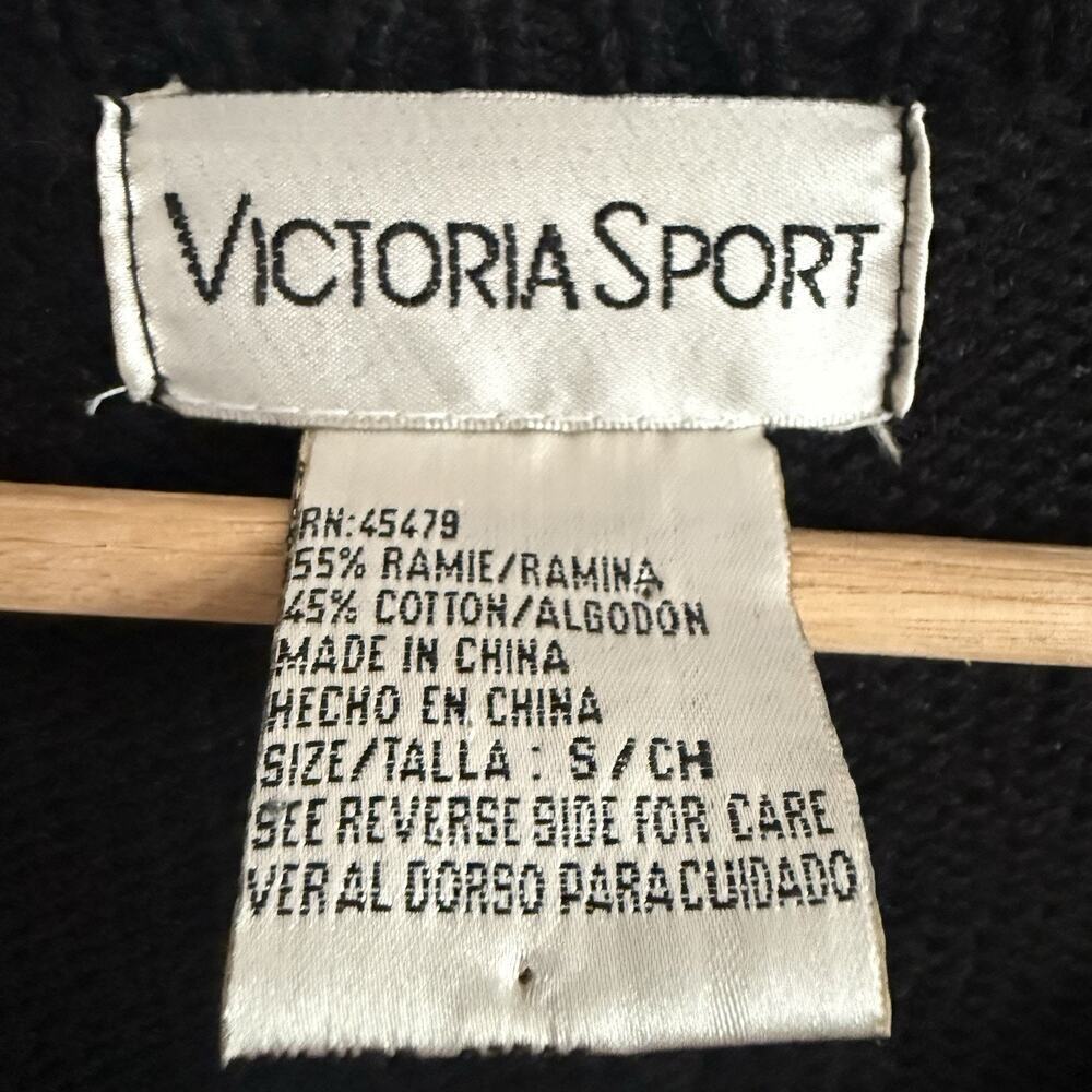 Vintage Victoria Sport Floral Embroidered Pearl Cottagecore Ramie Cardigan Small - Picture 7 of 11